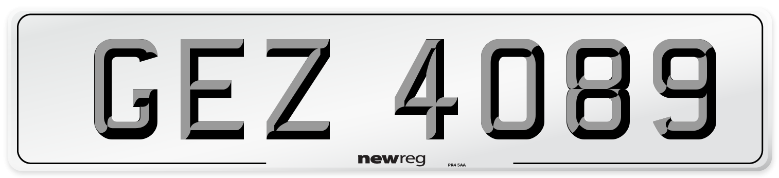 GEZ 4089 Number Plate from New Reg